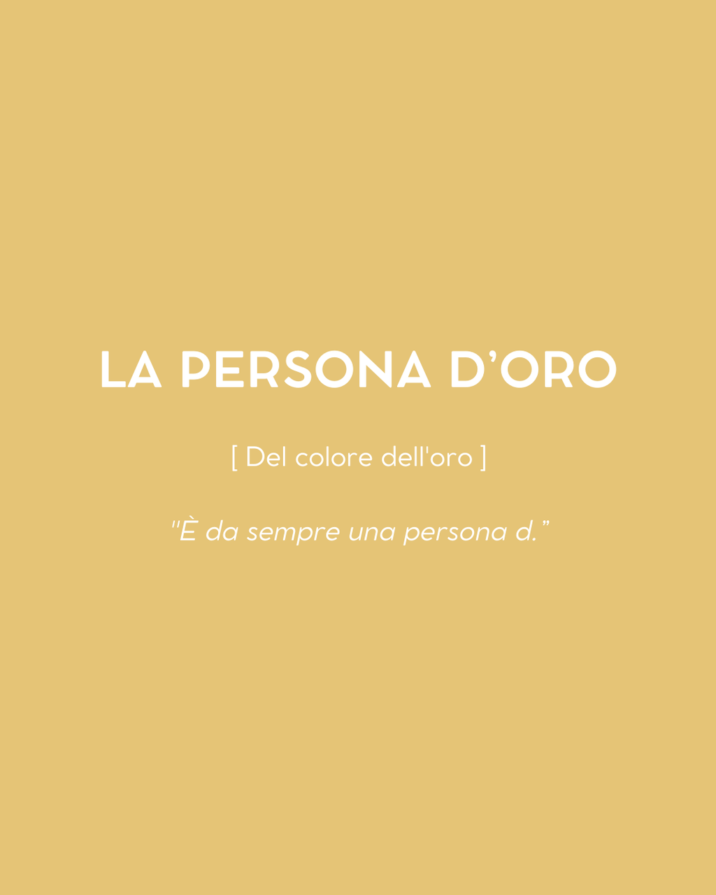 LA PERSONA D'ORO | Soave D.O.C.